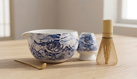 Akcesoria do matchy – matchawan, chasen do matchy i chashaku w zestawie