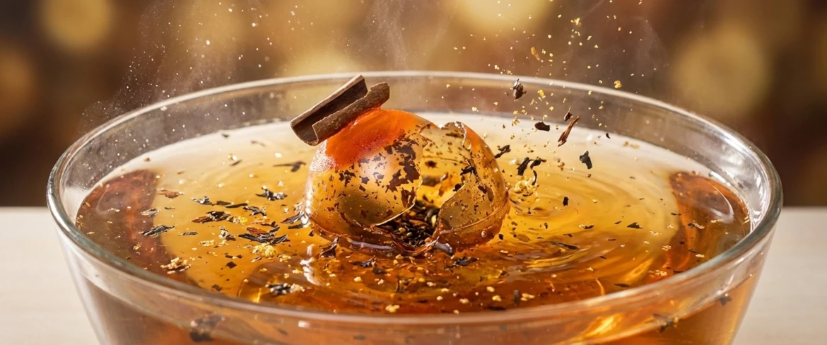 Rozpuszczająca się bomba herbaciana – efektowna herbata kryształowa w gorącej wodzie