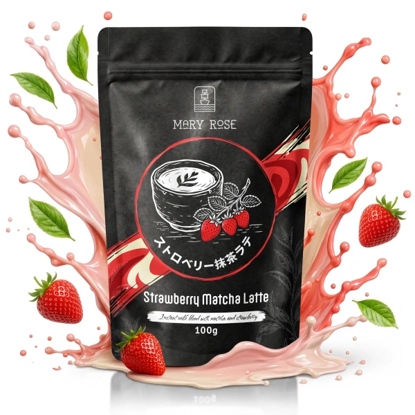 Mary Rose Strawberry Matcha Latte – matcha latte truskawkowa.