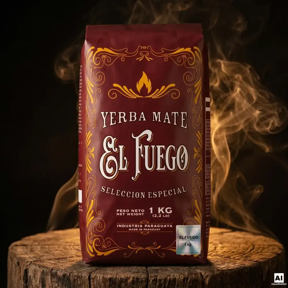 Najmocniejsza yerba mate El Fuego Elaborada 1 kg.