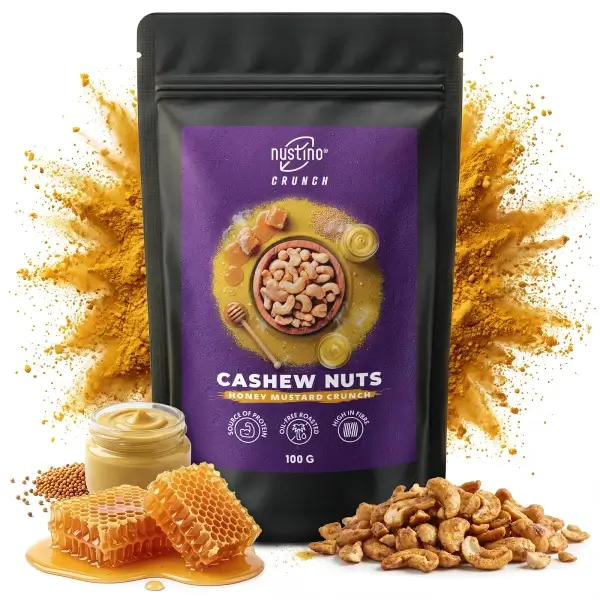 prażone orzechy nerkowca nustino honey mustard crunch