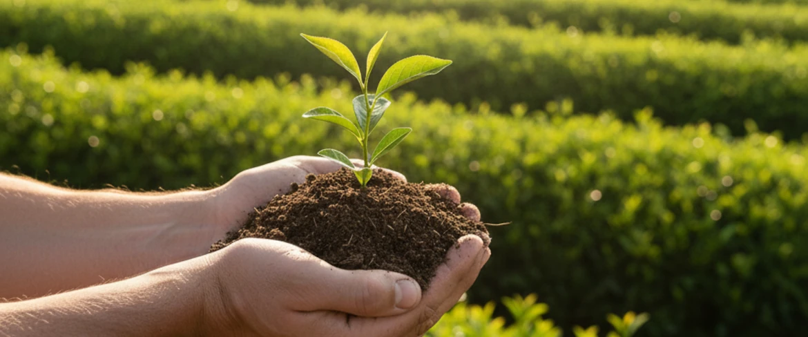 Uprawa produktów organicznych i żywności ekologicznej – naturalne plantacje yerba mate i organicznej herbaty w promieniach słońca