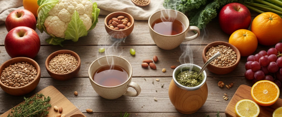 Organiczna żywność i zdrowe dodatki – owoce, zioła, napary i ekologiczne produkty z naturalnych składników