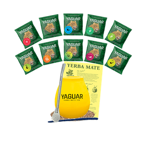 Zestaw STARTOWY Yerba Mate tykwa Yaguar 10x50g