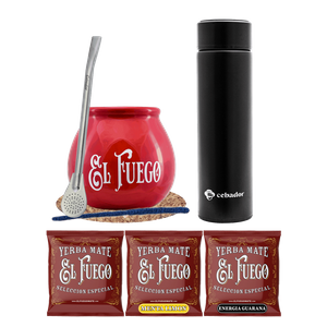 Zestaw Yerba Mate 150g Tykwa 3x50g termos