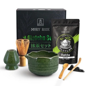 Zestaw prezentowy: japońska matcha premium + matchawan + bambusowe akcesoria