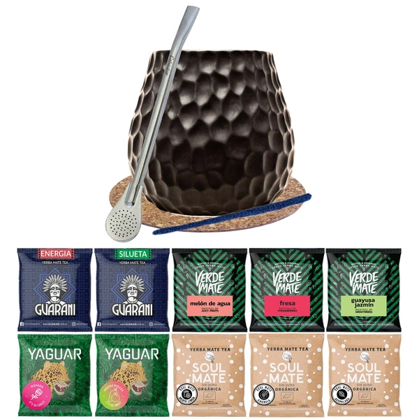 Zestaw Yerba Mate Green 500g Tykwa Bombilla 10x50g