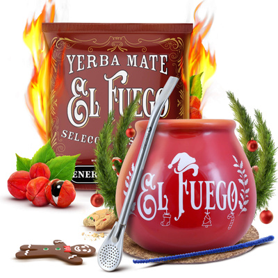 Zestaw yerba mate tykwa ceramiczna bombilla