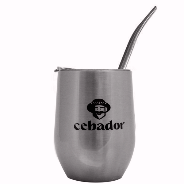 TermoLid – stalowe naczynko z pokrywką – Cebador (kolor srebrny) – 350 ml