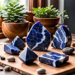 Zestaw naturalnych kamieni, kryształów i kadzidła - ezoteryka, joga, medytacja