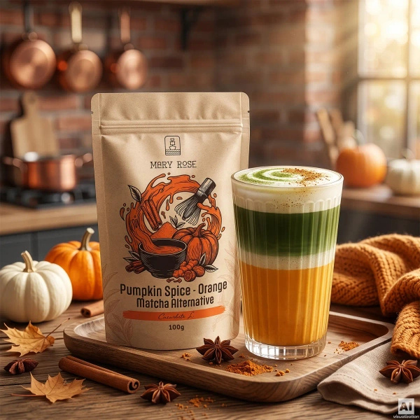 Zestaw do kolorowego Matcha Latte: Matcha + Orange Matcha + akcesoria