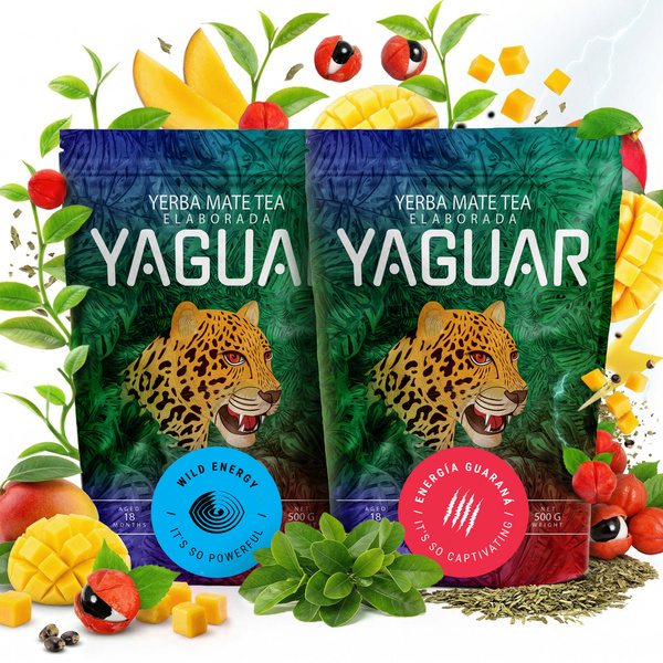 Yerba Mate Yaguar Energia + Wild Energy 2x500g
