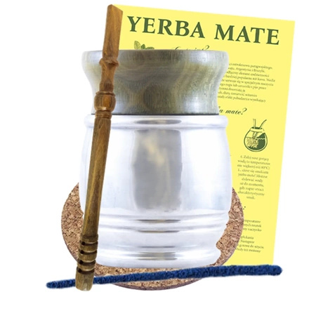 Matero PALO SANTO XL + Bombilla drewno Yerba mate