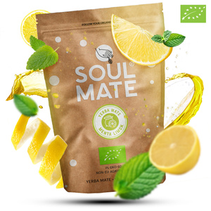 Zestaw Yerba Mate Soul Mate Organica Menta Limon 500g 0,5kg Tykwa + Bombilla