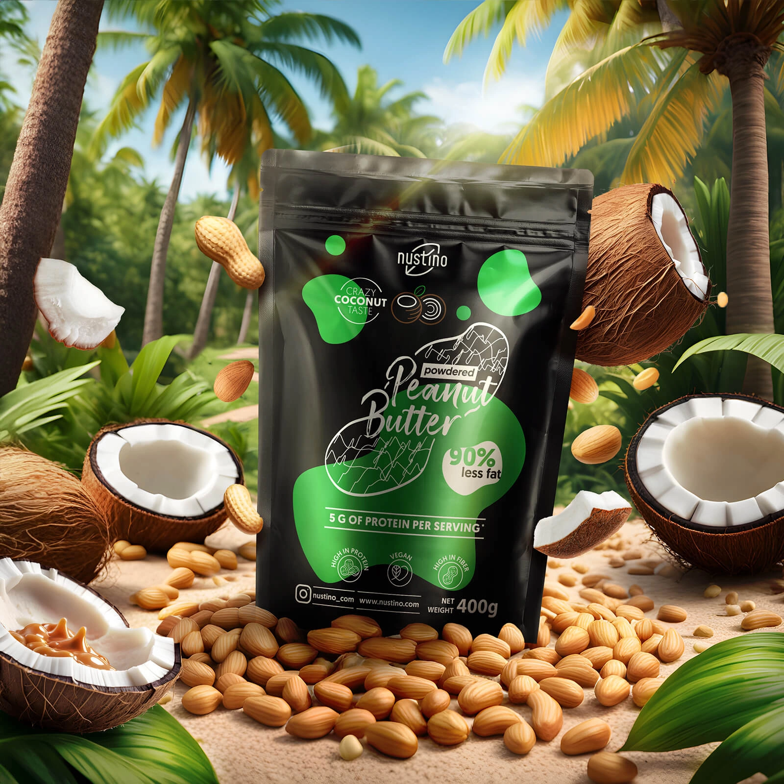 Masło orzechowe w proszku Nustino Coconut