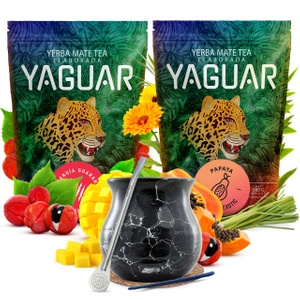 Zestaw yerba mate Yaguar tykwa ceramiczna bombilla