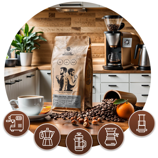Bro Coffee Roastery - Kawa ziarnista Amico dall'Italia Espresso Roast 400 g