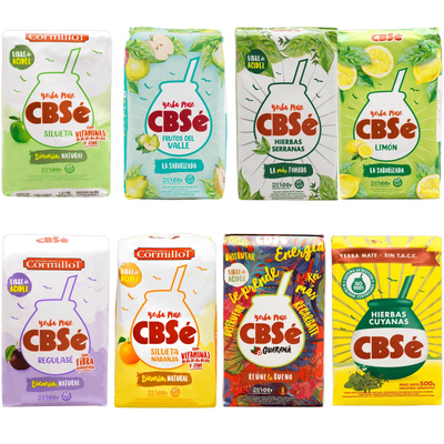 Yerba Mate 8xCBSE różne smaki - guarana, owoce