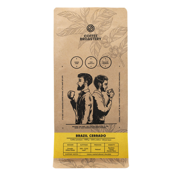 Bro Coffee Roastery - Kawa ziarnista Brazil Cerrado Premium 400 g
