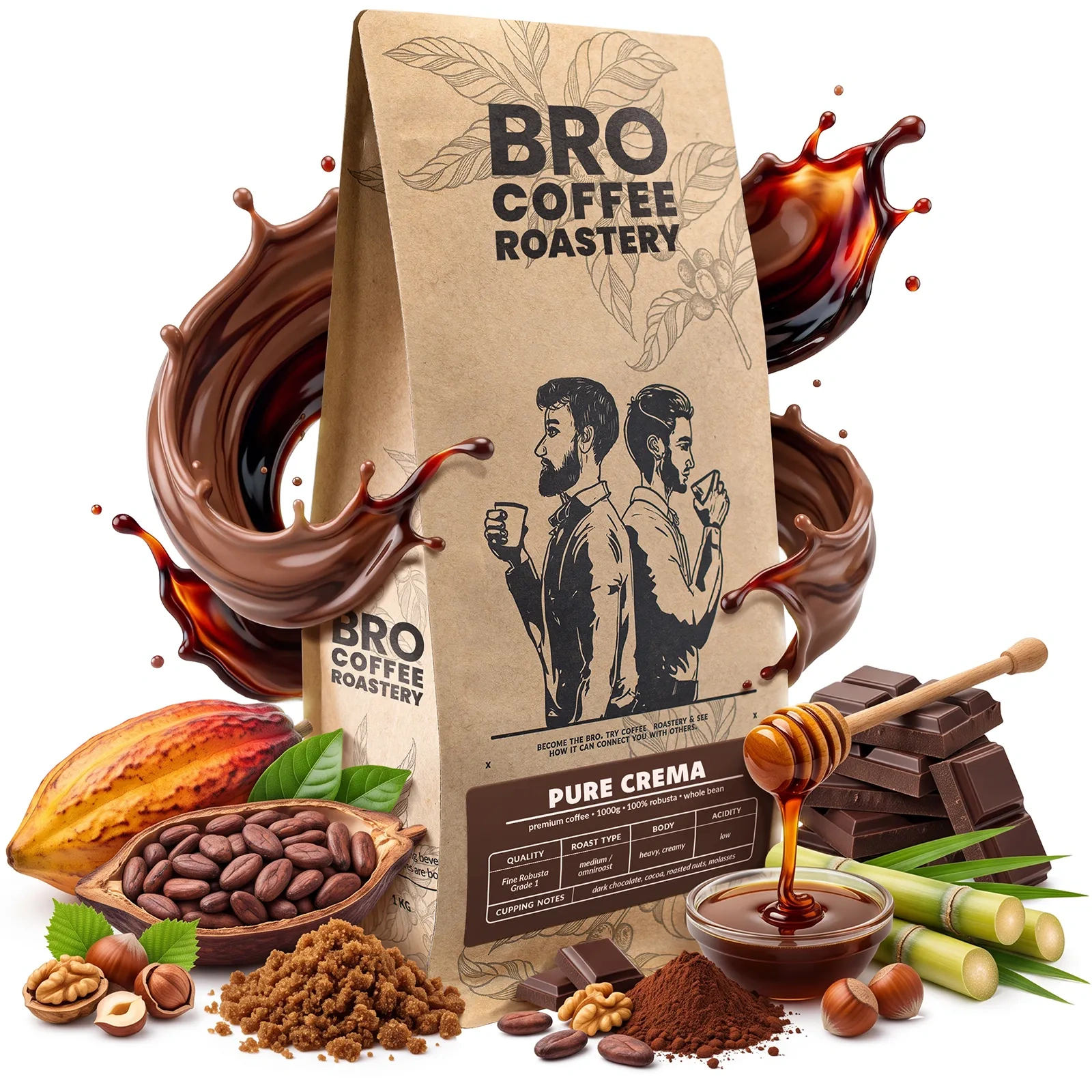 Bro Coffee Roastery Pure Crema - kawa 100% robusta