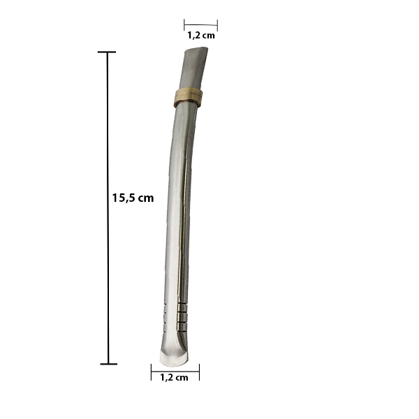 Bombilla do Yerba Mate Moderno INOX  Srebrna Cebador