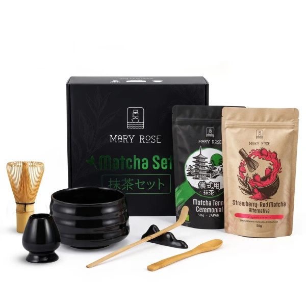 Zestaw prezentowy: japońska matcha ceremonialna + kolorowa alternatywa matchy