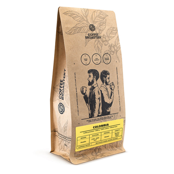 Bro Coffee Roastery - Kawa ziarnista Colombia Medellin Premium 1 kg