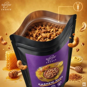 Nustino Crunch – prażone orzechy nerkowca – Honey Mustard Crunch 200 g