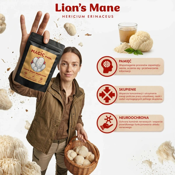 Magic Pwdr – Lion's Mane – soplówka jeżowata 50 g