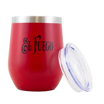 TermoLid – stalowe naczynko z pokrywką – El Fuego (czerwone) – 350 ml