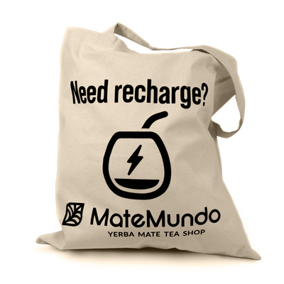 Torba z logo MateMundo - „Need recharge?”