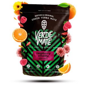 Zestaw Yerba Mate Verde Mate Raspberry 500g Tykwa + Bombilla