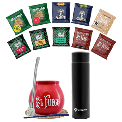 Zestaw Yerba Mate 500g Tykwa 10x50g termos