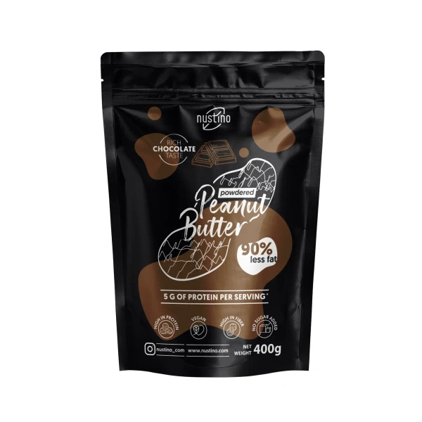 Zestaw masło orzechowe w proszku Nustino: Classic + Czekolada 2x400g