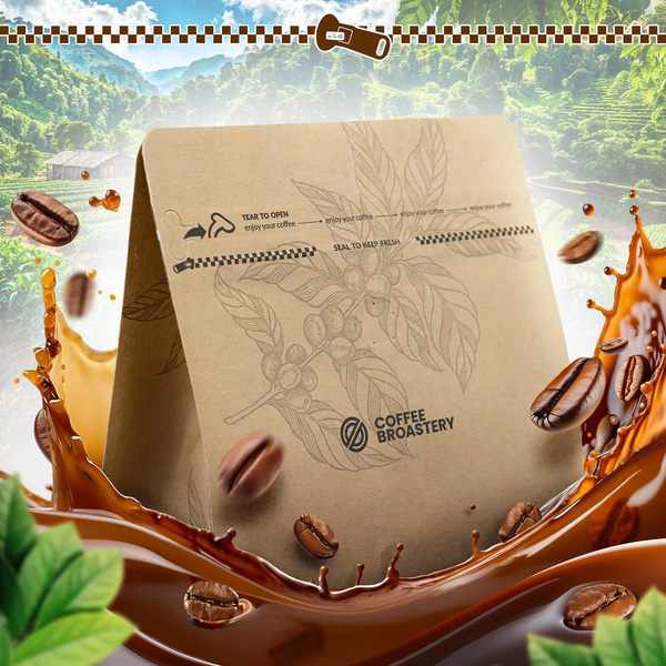 Bro Coffee Roastery - Kawa ziarnista India Karnataka Premium 400 g
