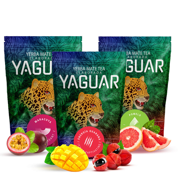 Zestaw Yerba Mate Yaguar różne rodzaje 3x500g