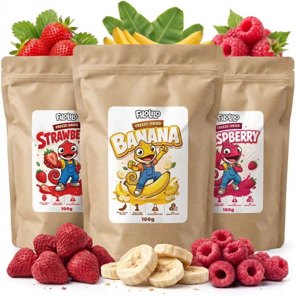 Zestaw owoców liofilizowanych FiloLilo 3x100g