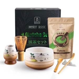 Zestaw prezentowy: matcha premium + matchawan + bambusowe akcesoria