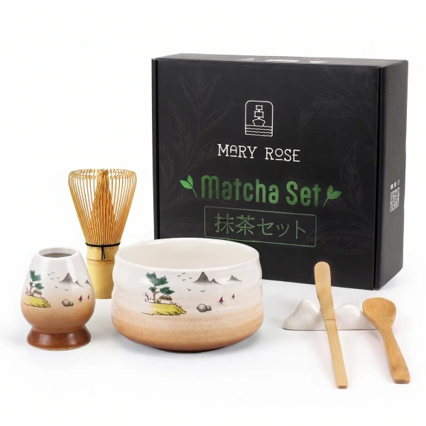 Zestaw prezentowy: akcesoria do parzenia herbaty matcha