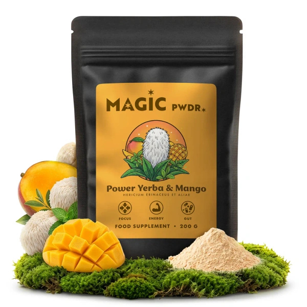 Magic Pwdr – Power Yerba & Mango – Focus & Gut Blend 200 g