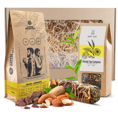 Zestaw prezentowy kawa Bro Coffee Roastery + herbata + biała szałwia kadzidło
