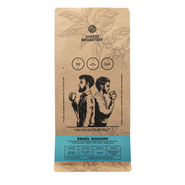 Bro Coffee Roastery - Kawa ziarnista Brazil Guaxupe Premium 400 g