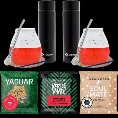 Zestaw na start Yerba Mate dla pary 3x50g Termos