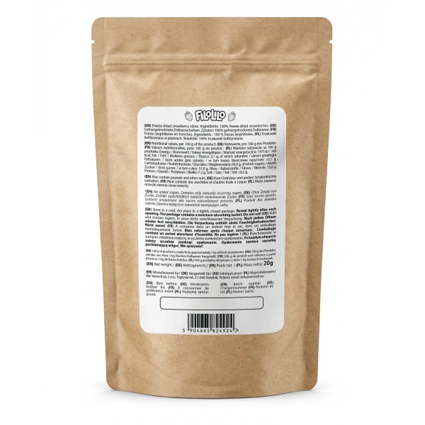 FiloLilo – Truskawka liofilizowana (plastry) 20 g