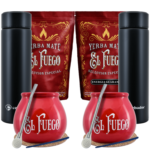 Zestaw Yerba Mate El Fuego Termos dla dwojga 1kg