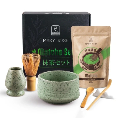 Zestaw prezentowy: matcha premium + matchawan + bambusowe akcesoria