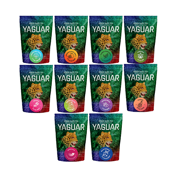 Mega Zestaw Yerba Mate Yaguar Owocowa 10x 0,5kg