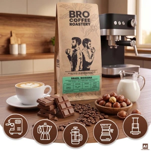 Bro Coffee Roastery – Kawa ziarnista Brazil Mogiana Premium 400 g