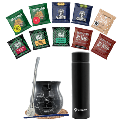 Zestaw Yerba Mate 500g Tykwa 10x50g termos