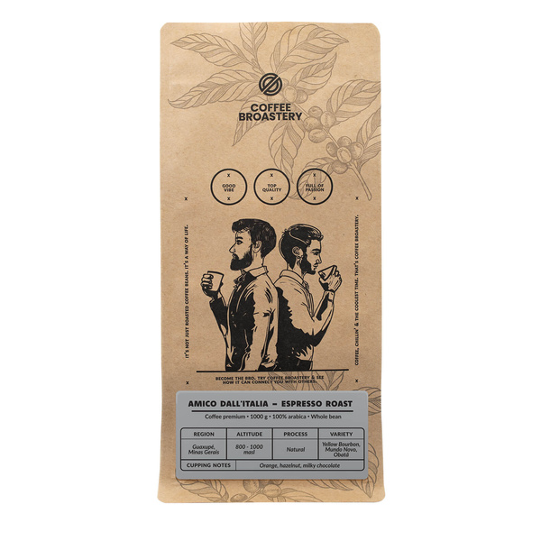 Bro Coffee Roastery - Kawa ziarnista Amico dall'Italia Espresso Roast 1 kg
